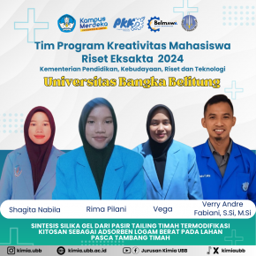 Tim Riset Mahasiswa UBB Manfaatkan Tailing Timah sebagai Penyerap Logam Berat